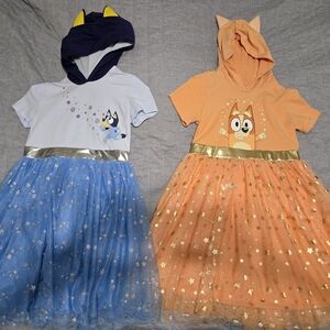 Kids Bluey and Bingo Costume Set - Blue and Orange